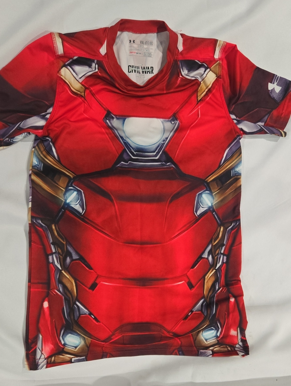 Marvel Red Iron Man Costume Top with Gold and Silver Accents